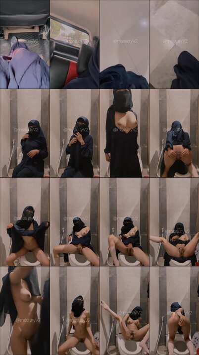 Miss Lutty Jilbab Binal Colmek di Toilet Mall