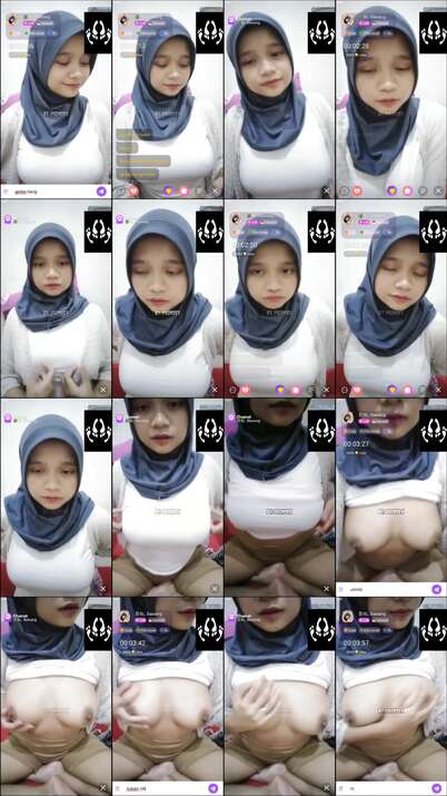 VCS Cewek Jilbab Biru Toge Spill Uting Coklat Livu