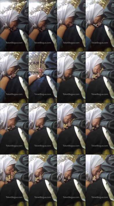 ABG jilbab putih emut kontol dipondok bambu