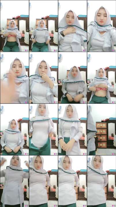 Cewek hijab cantik ini pamer tetek