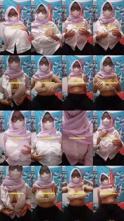 jilbab kacamata toket gede pap susu part 2