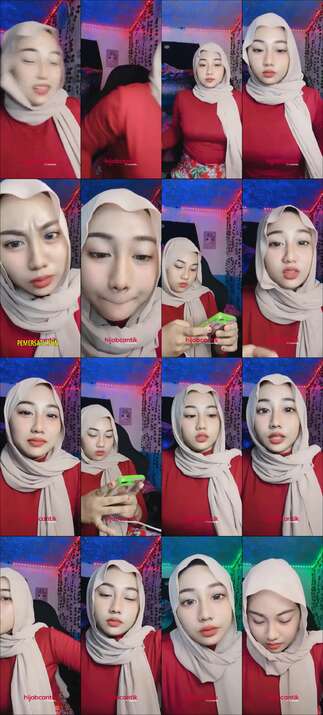 merah membara jilbab cantik